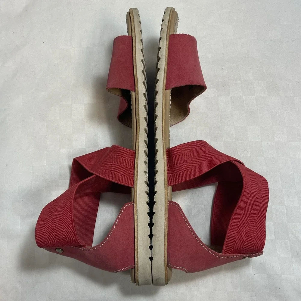Sorel Ella II Sandals Red Full Grain Leather Womens‎ 9 UK 7 EU 40